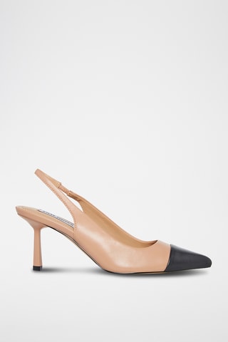 Décolleté in pelle Kling - Nero ed ecrù