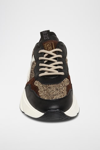 Zapatillas de piel con plataforma Starlyn - Negro