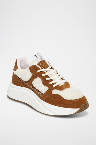 Zapatillas de piel con plataforma Starlyn - Camel
