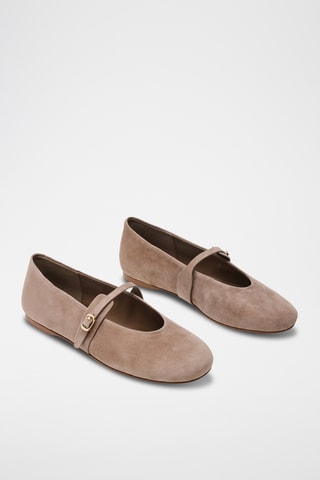 Ballerine in pelle scamosciata Rejoice - Marrone chiaro