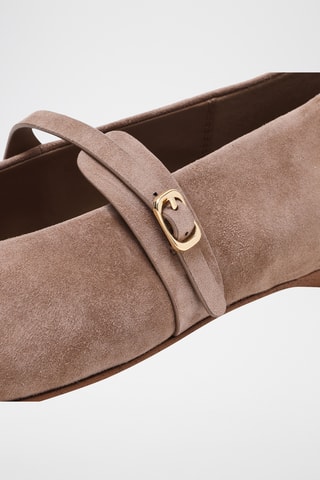 Ballerine in pelle scamosciata Rejoice - Marrone chiaro