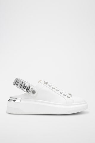 Zuecos con plataforma Galexi - Blanco