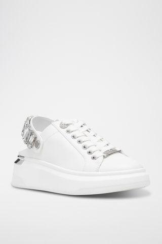 Zuecos con plataforma Galexi - Blanco