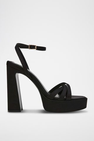 Sandali con tacco Fleet - Nero