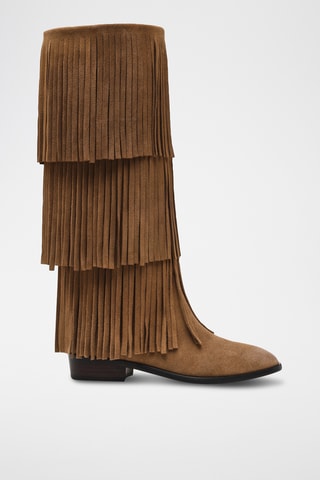 Stivali in pelle Spur - Taupe