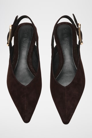 Bailarinas de nobuk Sianna - Marrón oscuro