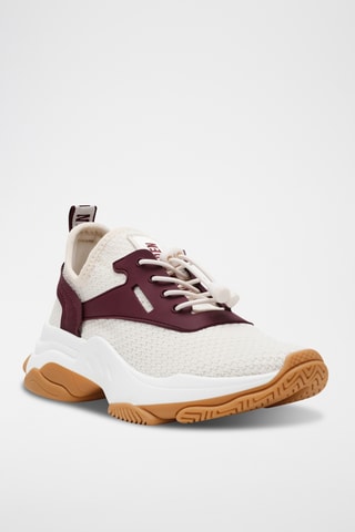 Sneakers platform Match-E - Avorio e bordeaux