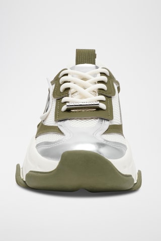 Zapatillas con plataforma Possession-E - Verde oliva y plateado