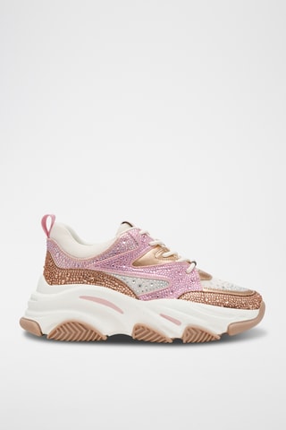 Sneakers platform Privy - Rosa e dorato