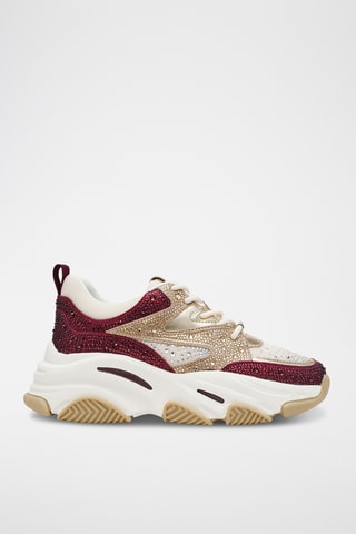 Sneakers platform Privy - Bordeaux e dorato