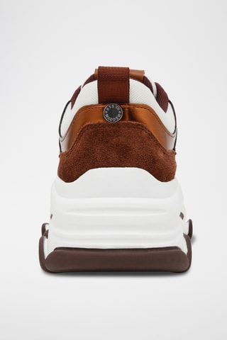 Sneakers platform Progressive - Cammello e bianco