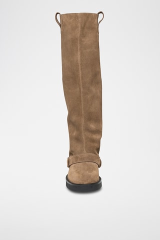 Stivali in pelle scamosciata Aletta - Taupe