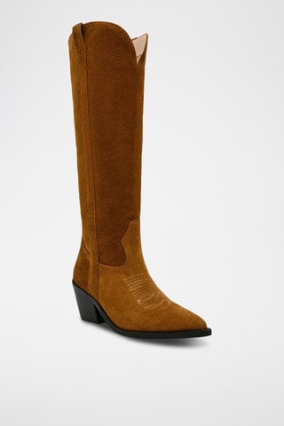 Stivali in pelle scamosciata Spiral - Marrone