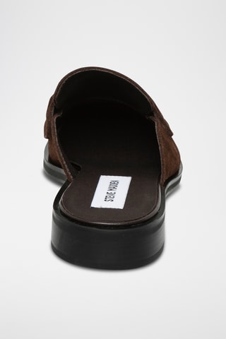 Ciabatte in pelle scamosciata Nada - Marrone scuro