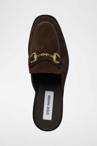 Ciabatte in pelle scamosciata Nada - Marrone scuro