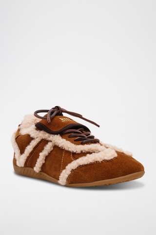 Sneakers imbottite in pelle scamosciata Freezone - Marrone