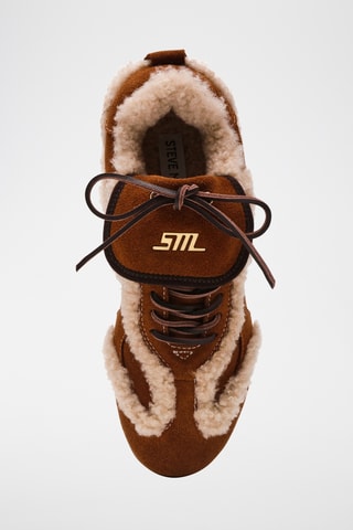 Sneakers imbottite in pelle scamosciata Freezone - Marrone