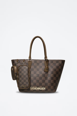 Shopping bag e 2 pochette Bjude 7 - Verde oliva 