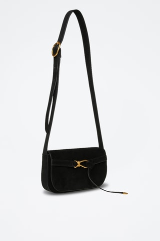 Borsa a tracolla in pelle scamosciata Bclarke - Nero