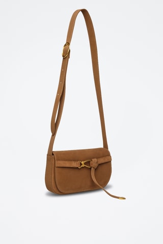 Borsa a tracolla in pelle scamosciata Bklare - Marrone chiaro