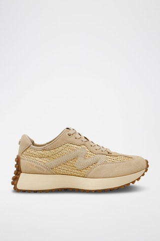 Sneakers in pelle scamosciata - Beige