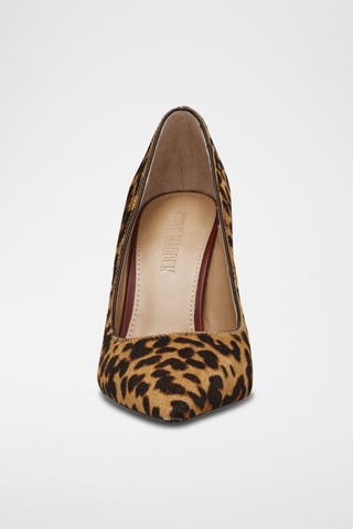 Décolleté in pelle - Beige e marrone