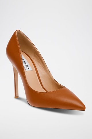 Décolleté in pelle - Marrone