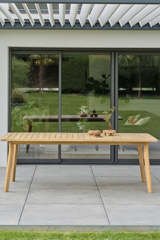 Mesa de jardim em acácia Liso - 220 x 100 x 75 cm