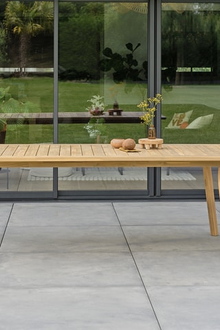 Mesa de jardim em acácia Liso - 220 x 100 x 75 cm