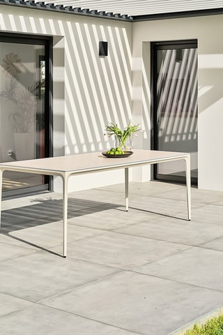 Mesa de jardim em cerâmica e vidro Tigua - 200 x 90 x 74 cm