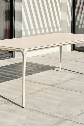 Mesa de jardim em cerâmica e vidro Tigua - 200 x 90 x 74 cm