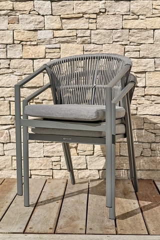 2 cadeirões de jardim Gambi - Em trançado de corda - 62 x 56 x 79 cm