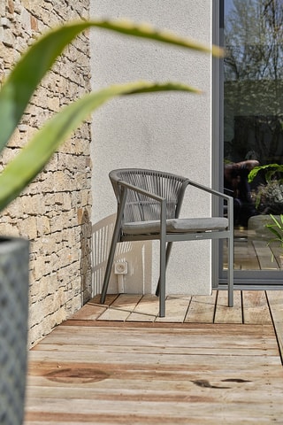 2 cadeirões de jardim Gambi - Em trançado de corda - 62 x 56 x 79 cm