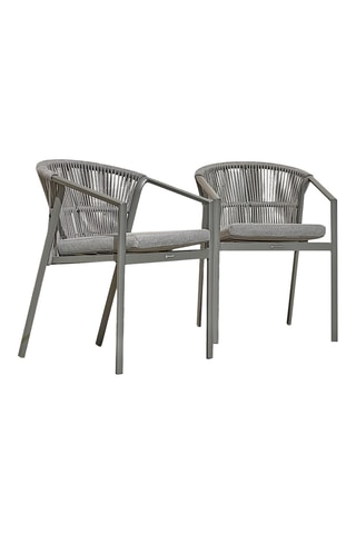 2 cadeirões de jardim Gambi - Em trançado de corda - 62 x 56 x 79 cm