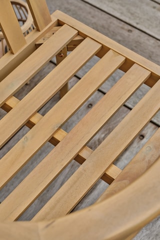 2 cadeirões de jardim em acácia Liso - 68 x 66 x 63 cm