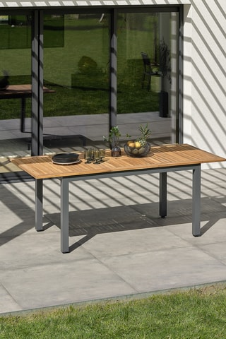 Mesa de jardim extensível em acácia Orsino - 150/200 x 90 x 74 cm