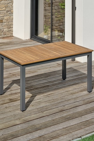 Mesa de jardim extensível em acácia Orsino - 150/200 x 90 x 74 cm