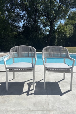 2 cadeirões de jardim Abella - 65 x 65 x 86 cm