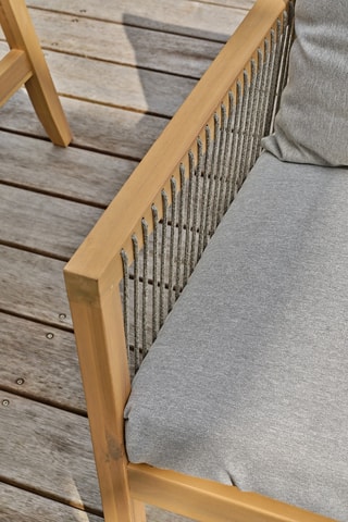 Conjunto de jardim em acácia Funa - Até 5 lugares