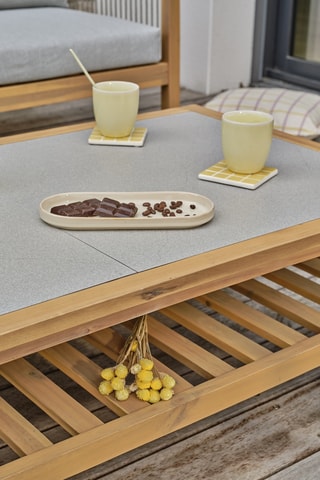 Conjunto de jardim em acácia Funa - Até 5 lugares