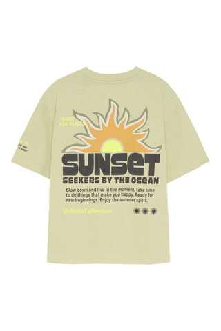 T-shirt - Lichtgroen en Zwart