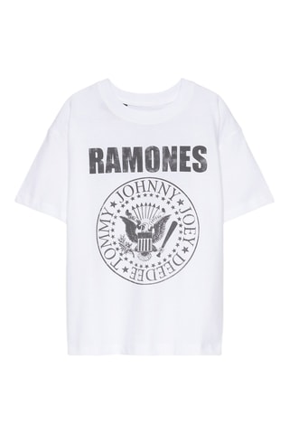 T-shirt Ramones - Wit en Zwart