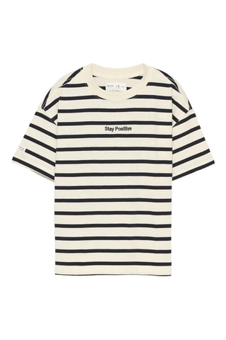 T-shirt - Ecru en Zwart