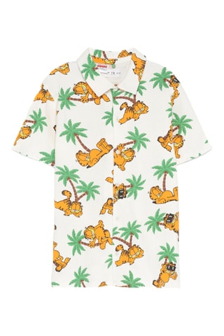 Overhemd Garfield - Wit en Oranje