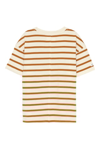 T-shirt - Ecru en Lichtbruin