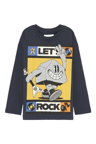 T-shirt - Nachtblauw en Grijs