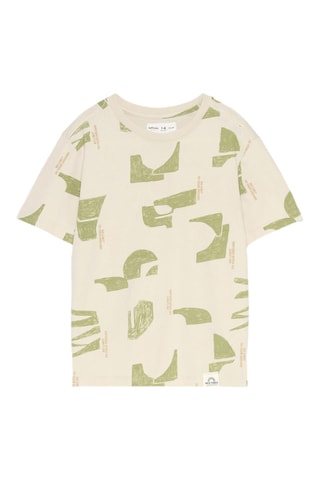 2 T-shirts - Ecru en Groen