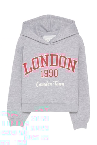 Sweater met Capuchon - Gemêleerd Grijs