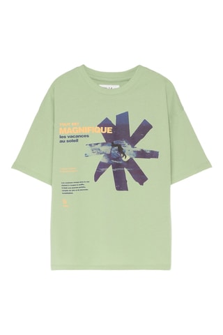T-shirt - Vert clair et bleu nuit