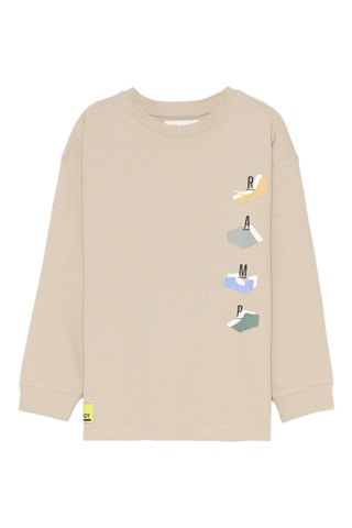 T-shirt - Beige e nero
